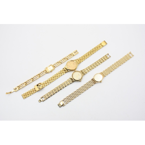 192 - Eight assorted ladies gold tone wristwatches to include Seiko, Accurist etc.