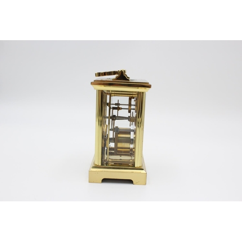 199 - A vintage Charles Frodsham of London heavy brass carriage clock - approx. 11.5cm wide x 8.5cm high