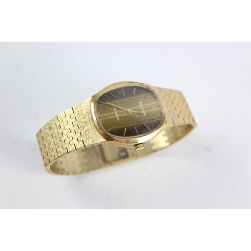 204 - Four vintage gents gold tone wristwatches to include Accurist