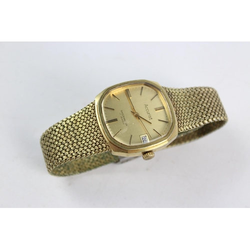 204 - Four vintage gents gold tone wristwatches to include Accurist