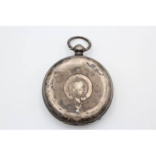 206 - A vintage 935 grade silver open face key wind pocket watch - approx. gross weight 96 grams with move... 