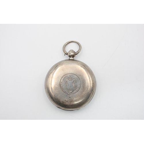 207 - A vintage hallmarked 925 silver cased gents open face key wind pocket watch - approx. gross weight 1... 