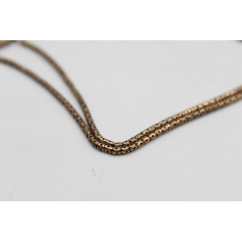 59 - An antique 9ct gold fancy link chain necklace with original barrel clasp - approx. gross weight 4.3 ... 