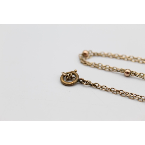 93 - An antique 9ct gold muff chain/necklace conversion - approx. gross weight 9.6 grams