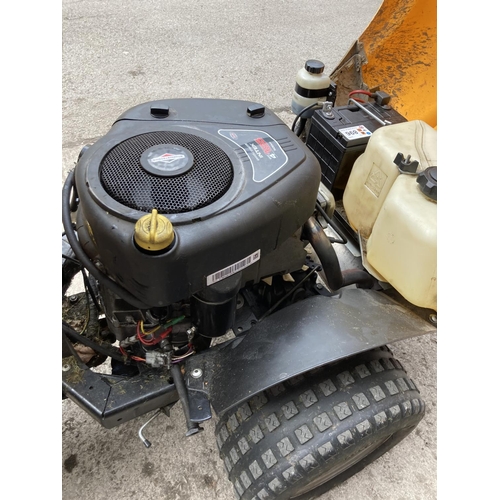 1354 - A yellow and grey Stiga Park Plus Combi Pro 110 ride on articulated lawn mower with Briggs & Stratto... 