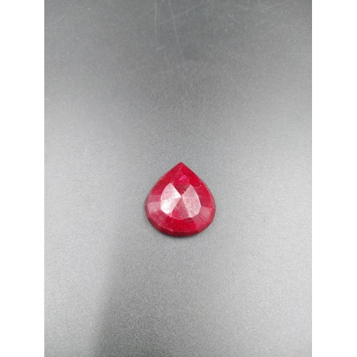 288 - A GLI certified 116ct ruby pear shape gemstone