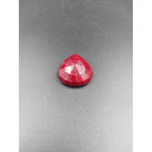 288 - A GLI certified 116ct ruby pear shape gemstone