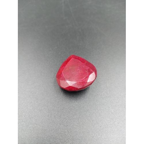 288 - A GLI certified 116ct ruby pear shape gemstone