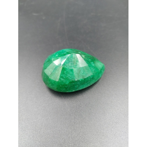 284 - A GLI certified 399ct pear shape emerald gemstone