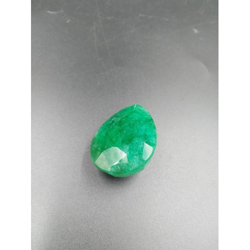 284 - A GLI certified 399ct pear shape emerald gemstone