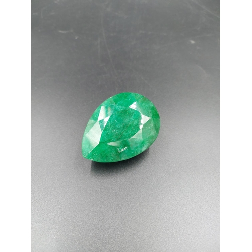 284 - A GLI certified 399ct pear shape emerald gemstone