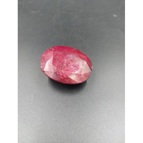 287 - A GLI certified 474ct ruby oval shape gemstone