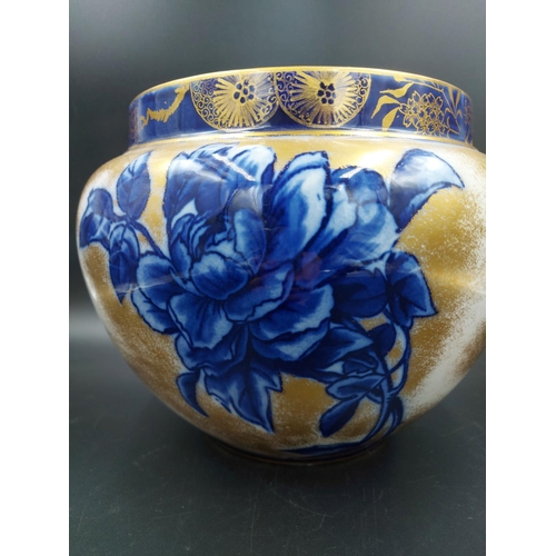 370 - An early 20th century Royal Doulton blue iris bowl with number 1147 to base - approx. 20cm high x 20... 