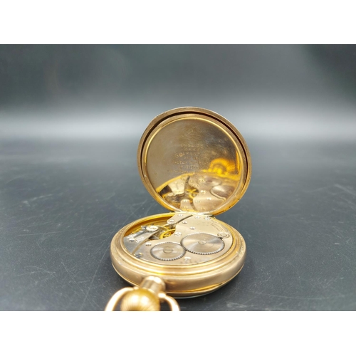 211 - A Thomas Russell & Son of Liverpool gold plated pocket watch - approx. 7cm high x 5cm diameter