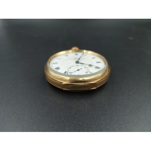 211 - A Thomas Russell & Son of Liverpool gold plated pocket watch - approx. 7cm high x 5cm diameter