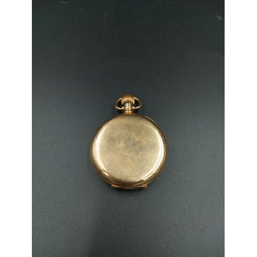 211 - A Thomas Russell & Son of Liverpool gold plated pocket watch - approx. 7cm high x 5cm diameter