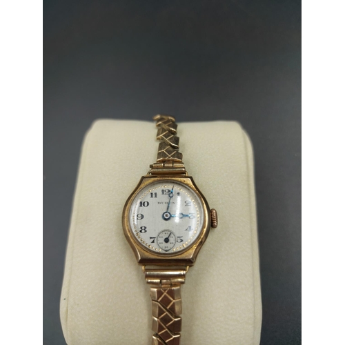 216 - A vintage Buren Swiss made 9ct gold ladies presentation wristwatch with stainless steel strap - appr... 