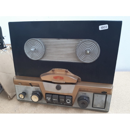 1006 - Two items, one boxed Garrard 3000 three speed auto changer turntable and one late 1950s Harting HM5 ... 