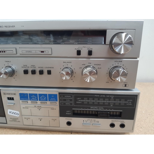 1020 - Two items of Realistic hi-fi, one SCT-80 stereo cassette deck and one STA-204L three band tuner