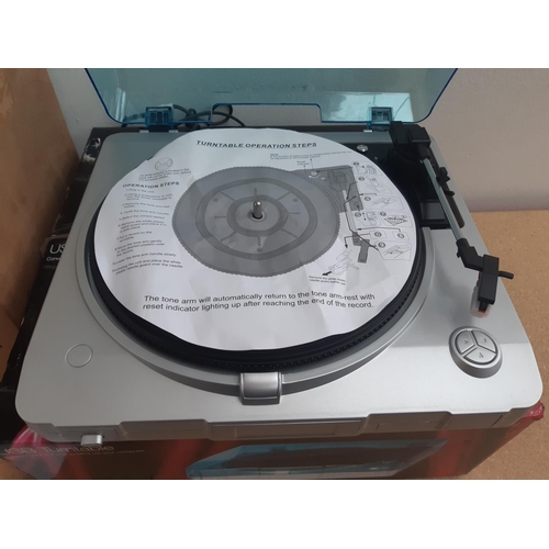 1025 - Two items, one boxed Marks & Spencer 4601 USB conversion turntable with instruction manual and softw... 