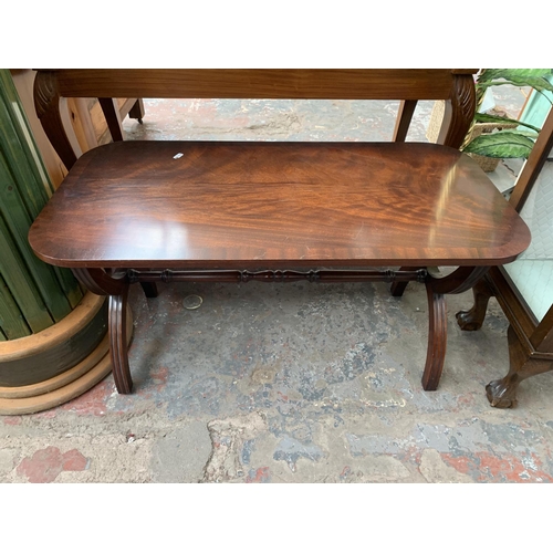 718 - Two Regency style mahogany tables, one console and one coffee