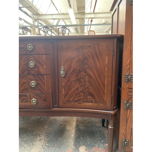 721 - A Strongbow mahogany sideboard with two doors, four drawers and fluted supported - approx. 86cm high... 