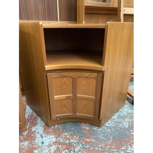 731 - Two items, one Nathan teak cabinet with two drawers and one door - approx. 75cm high x 51cm wide x 4... 