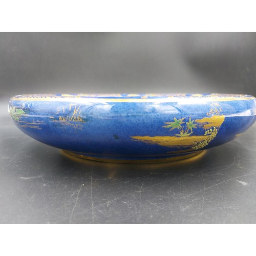 365 - A 1920s W & R Carlton Ware royal blue Mikado pattern float bowl decorated with oriental figures and ... 