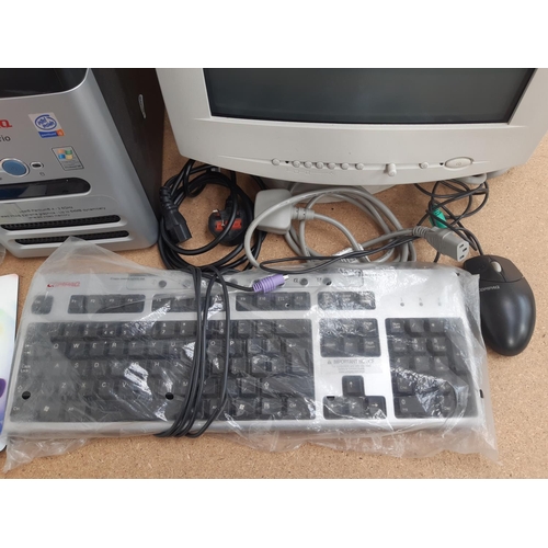 1075 - A box containing Compaq Presario PC, HP 14