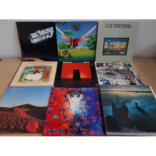 1123 - A collection of approx. twenty eight LP vinyl records to include Jean Michel Jarre, Kitaro, John Hol... 