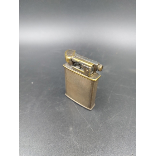 250 - Two items, one stamped sterling silver P.P.LD engine turned cigarette lighter and one 12cm hallmarke... 