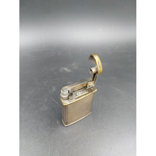 250 - Two items, one stamped sterling silver P.P.LD engine turned cigarette lighter and one 12cm hallmarke... 