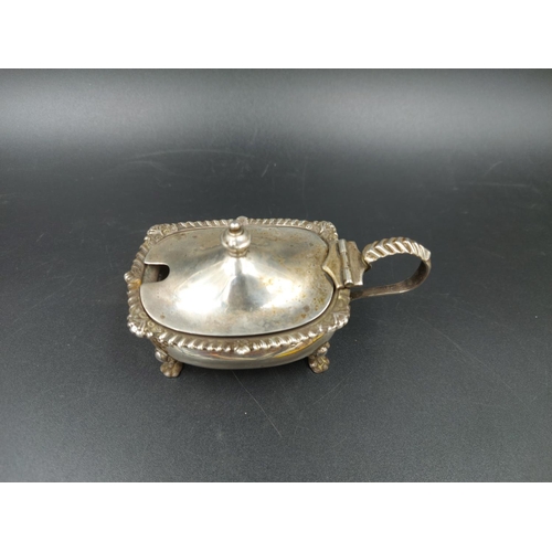 265A - A hallmarked Birmingham silver mustard pot, believed to be by Israel Sigmond Greenburg - approx. gro... 