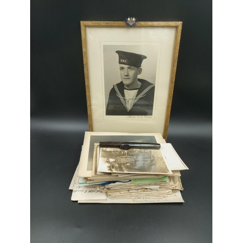 323 - A large collection of WWI letters, silk postcards and photographs all acquired from the same house c... 