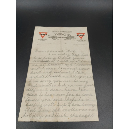 323 - A large collection of WWI letters, silk postcards and photographs all acquired from the same house c... 