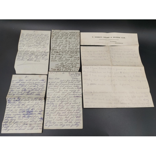 323 - A large collection of WWI letters, silk postcards and photographs all acquired from the same house c... 