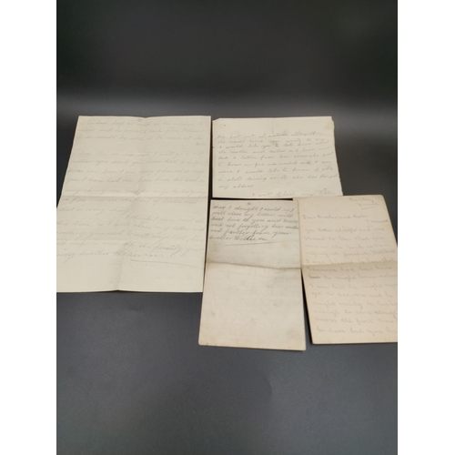 323 - A large collection of WWI letters, silk postcards and photographs all acquired from the same house c... 