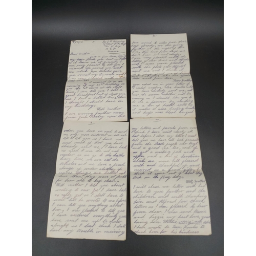 323 - A large collection of WWI letters, silk postcards and photographs all acquired from the same house c... 