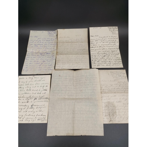 323 - A large collection of WWI letters, silk postcards and photographs all acquired from the same house c... 