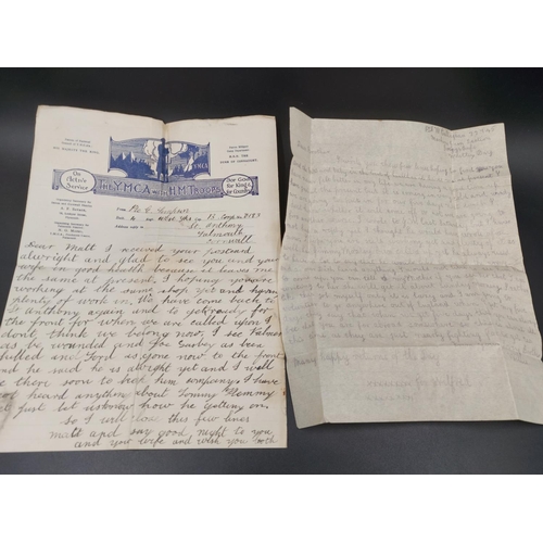 323 - A large collection of WWI letters, silk postcards and photographs all acquired from the same house c... 