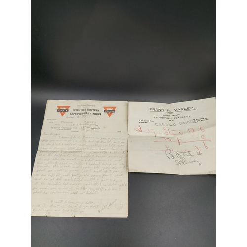 323 - A large collection of WWI letters, silk postcards and photographs all acquired from the same house c... 