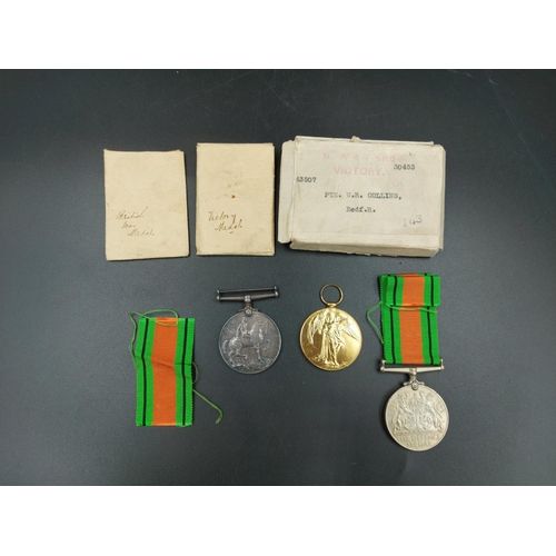 324 - Six WWI and WWII medals from the same 'Collins family'. The WWI medals come complete with the origin... 