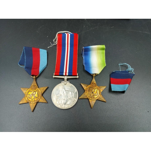 324 - Six WWI and WWII medals from the same 'Collins family'. The WWI medals come complete with the origin... 