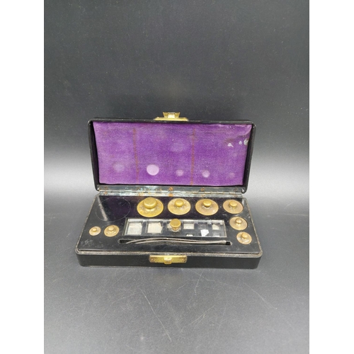 332 - A cased set of scientific precision weighing scales