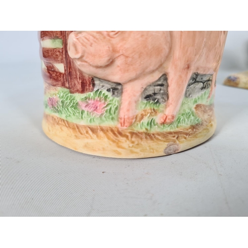 414 - Three pieces of Border Fine Arts James Herriot's Country Kitchen china to include cheese dish, pig p... 