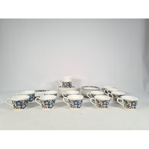 423 - A thirty seven piece Royal Tuscan Nocturne fine bone china tea set comprising twelve teacups, twelve... 