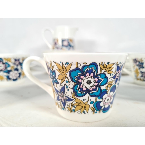 423 - A thirty seven piece Royal Tuscan Nocturne fine bone china tea set comprising twelve teacups, twelve... 