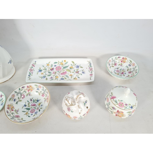 423A - Seven pieces of mixed china, one Aynsley 'Wild Tudor' 26cm vase and six pieces of Minton 'Haddon Hal... 