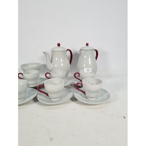 425 - A mid 20th century twenty one piece Wedgwood 'Windsor' Grey tea/coffee set comprising one coffee pot... 