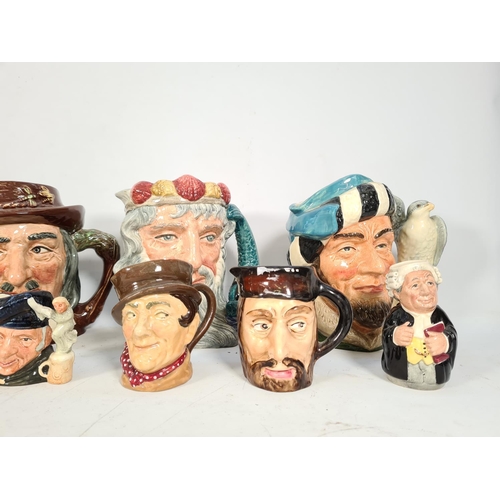 455 - Eleven various Royal Doulton character jugs and one Oldcourtware character jug to include Izaak Walt... 